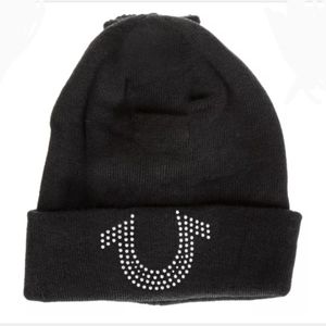 True Religion 2 Pc Hat & Glove Set-Black